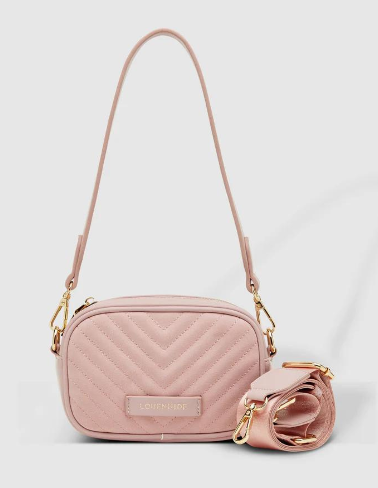 Pink suede shop crossbody bag