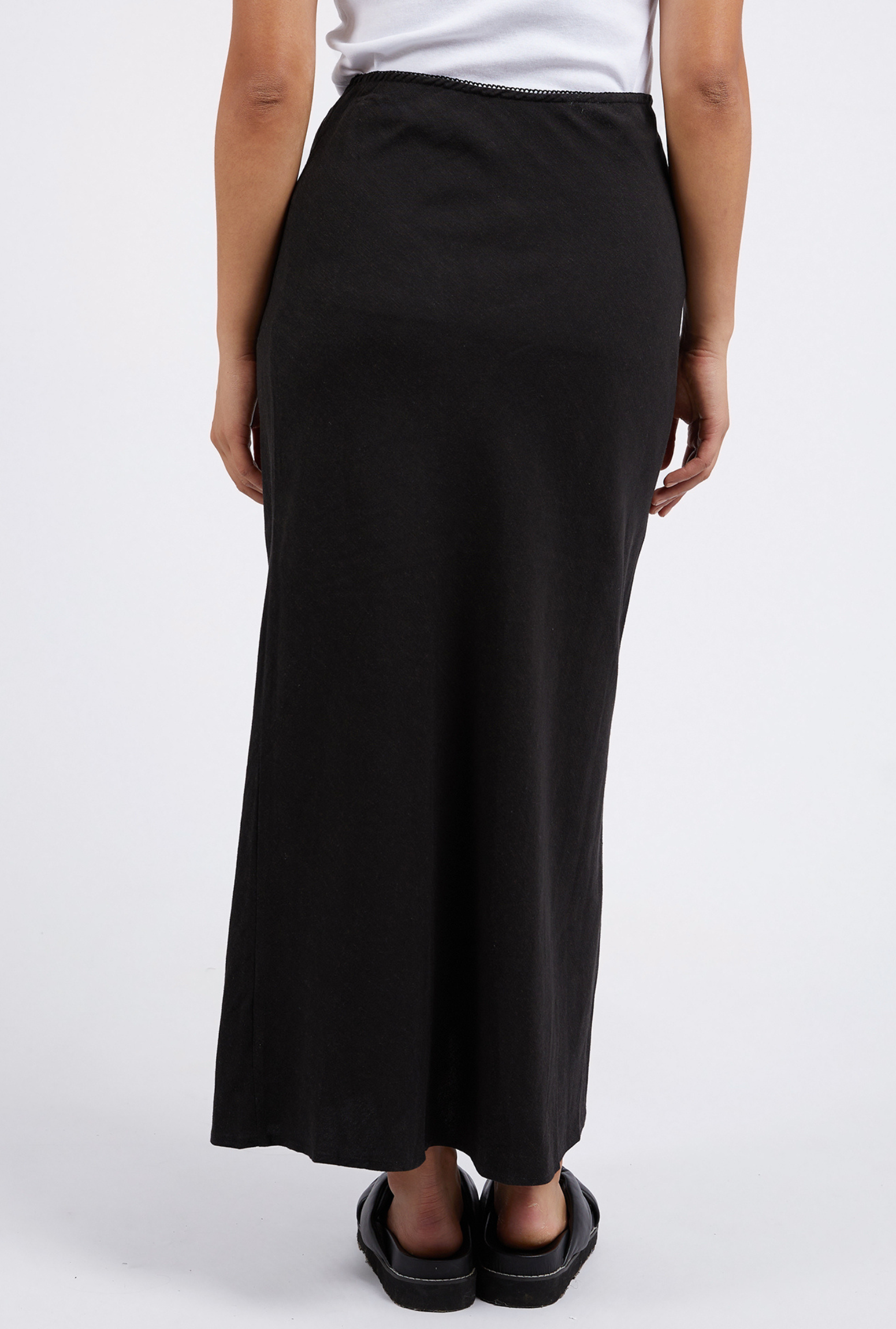 Foxwood Bronte Linen Skirt - Black