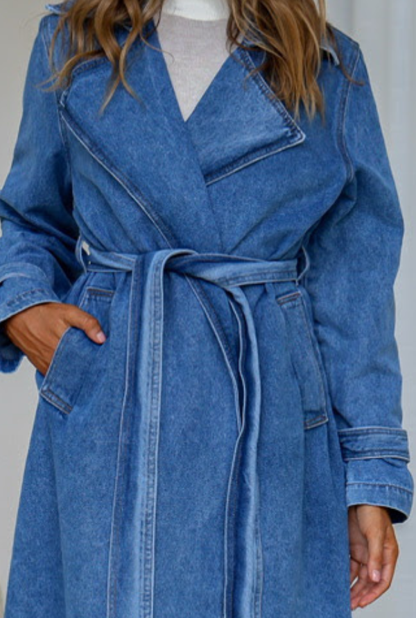 Denver Denim Trench - Mid Denim
