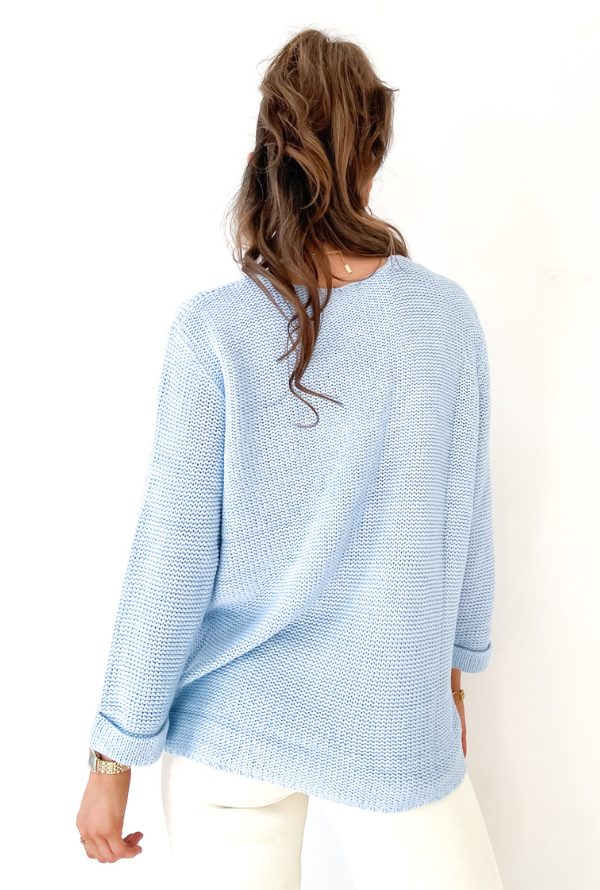 Billie Loop Knit - Powder Blue