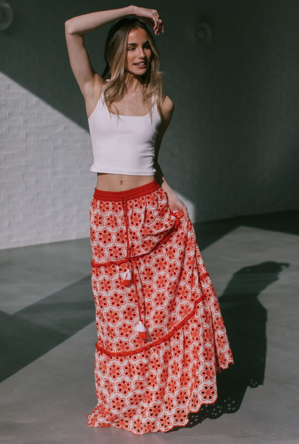 Ellie Skirt- Red