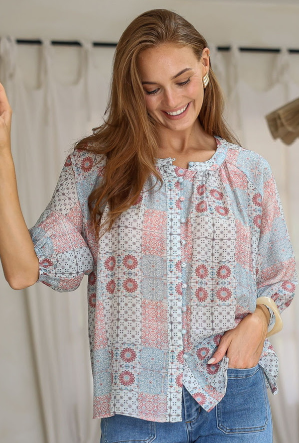 Malta Shirt - Pink/Blue