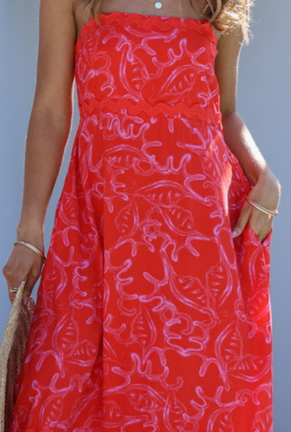 Clara Maxi Dress - Red