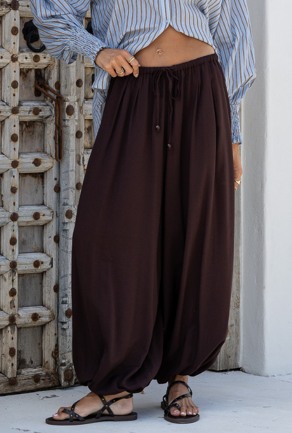 Havana Harem Pants - Chocolate