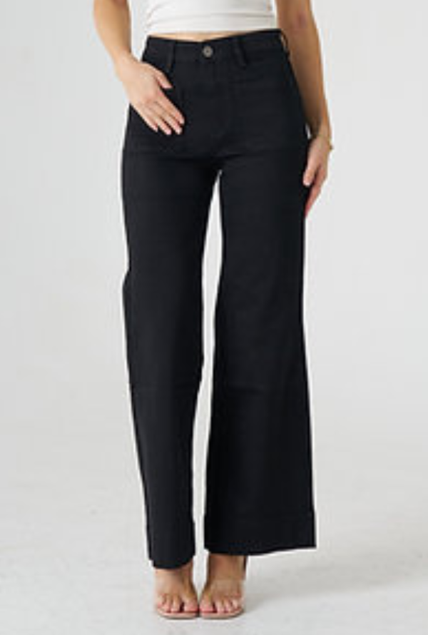 Ruby Wide Leg Jeans - Black