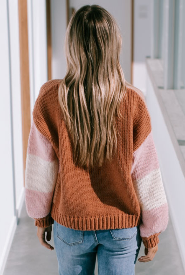 Brooke Knit - Tan/Soft Tan/ Blush