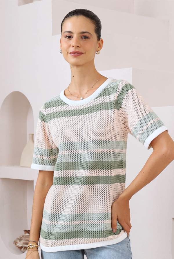 Olive Knit Top - Green