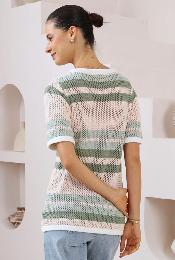 Olive Knit Top - Green
