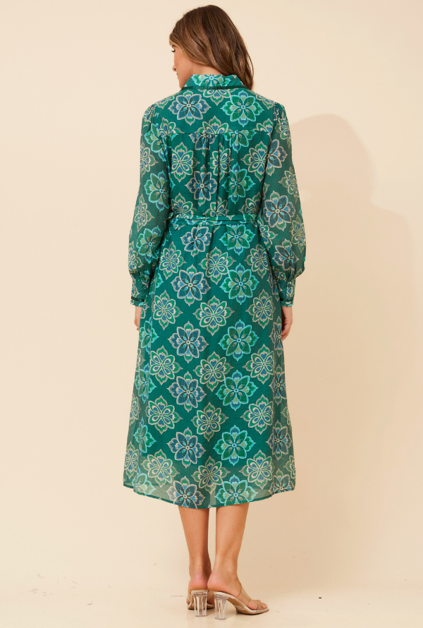 Hayman Midi Dress - Green
