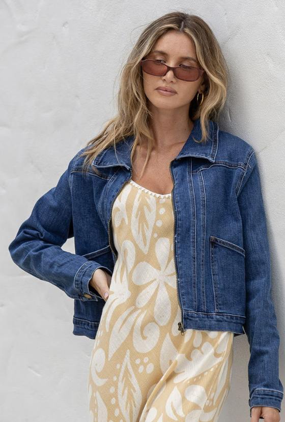 Sadie Jacket - Dark Blue Denim