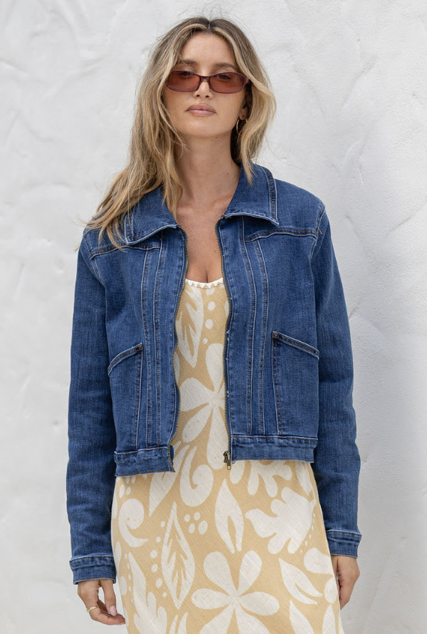 Sadie Jacket - Dark Blue Denim