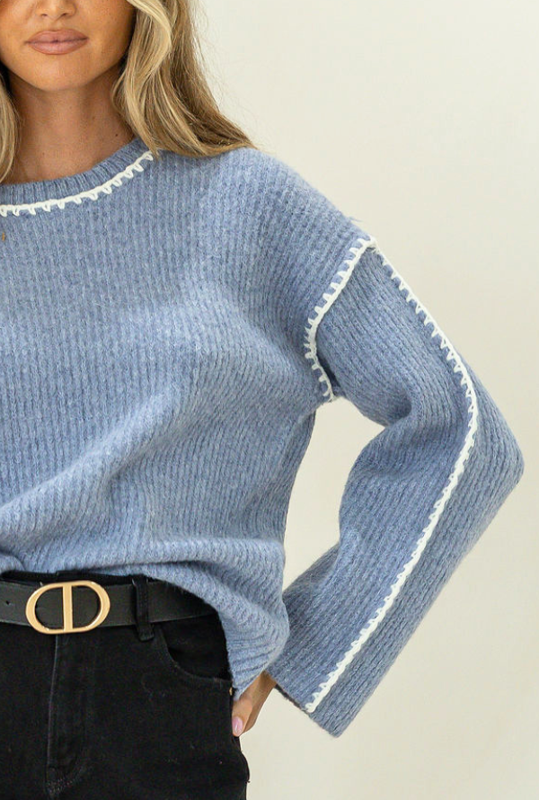 Polly Knit - Powder Blue