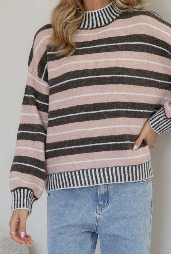 Aspen Knit - Pink / Mocha