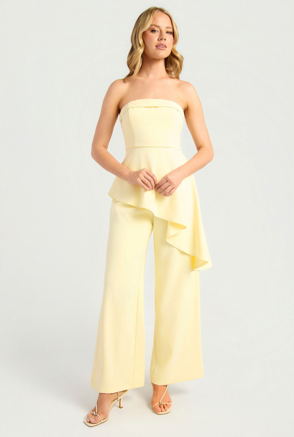 Solana Strapless Top - Lemon