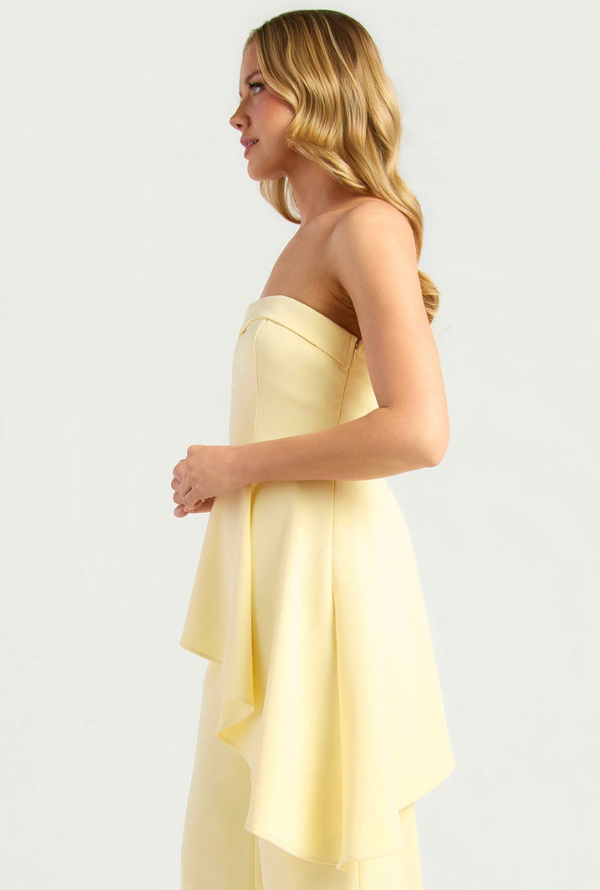 Solana Strapless Top - Lemon
