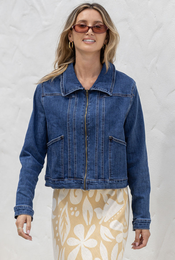 Sadie Jacket - Dark Blue Denim