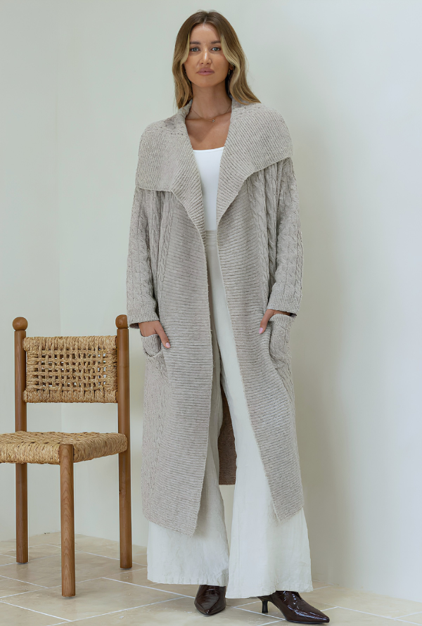 Copenhagen Coatigan - Taupe