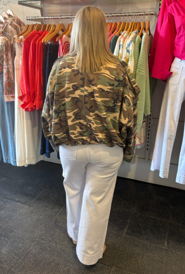 Molly Faux Suede Jacket - Camo