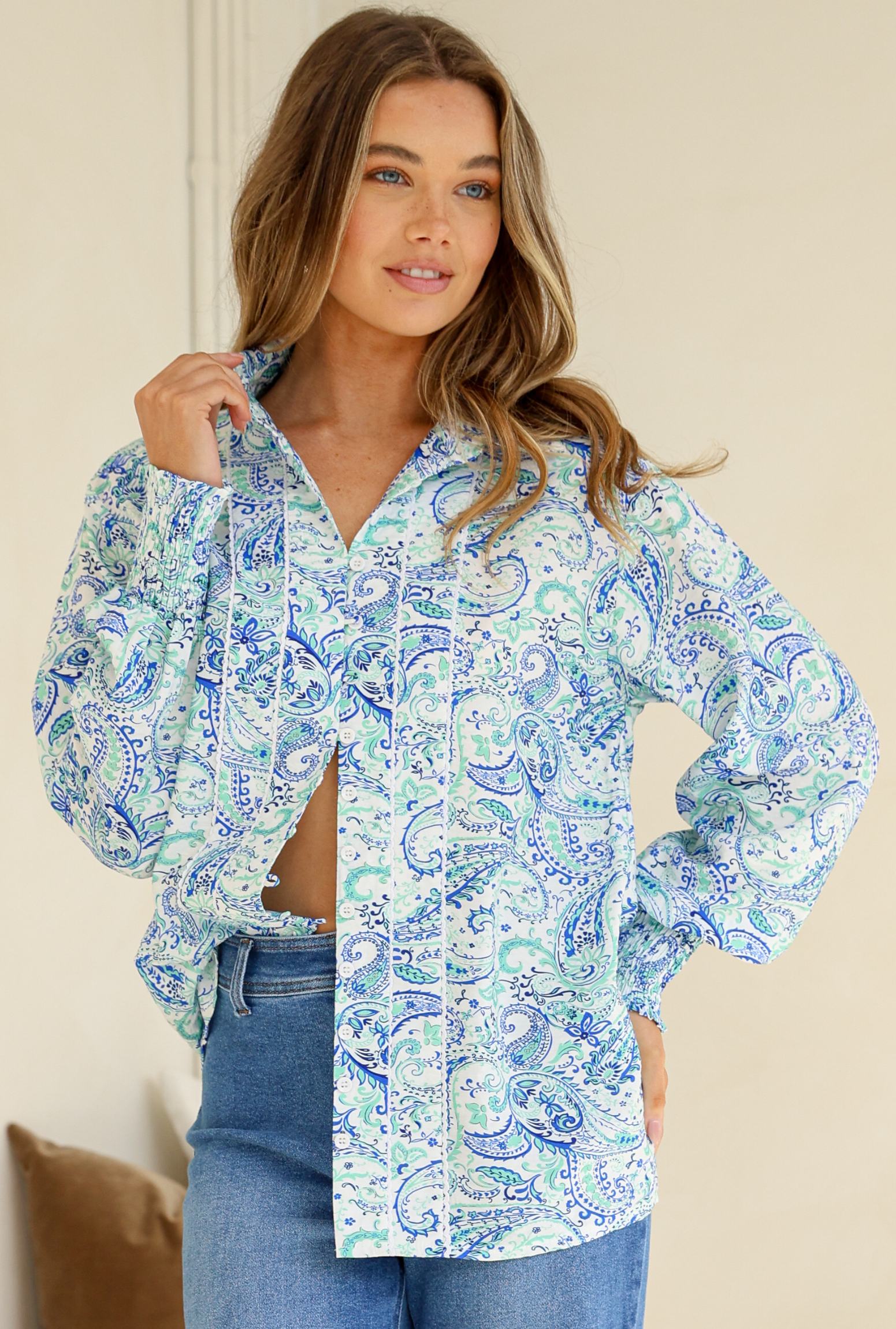 Paisley Shirt - Blue