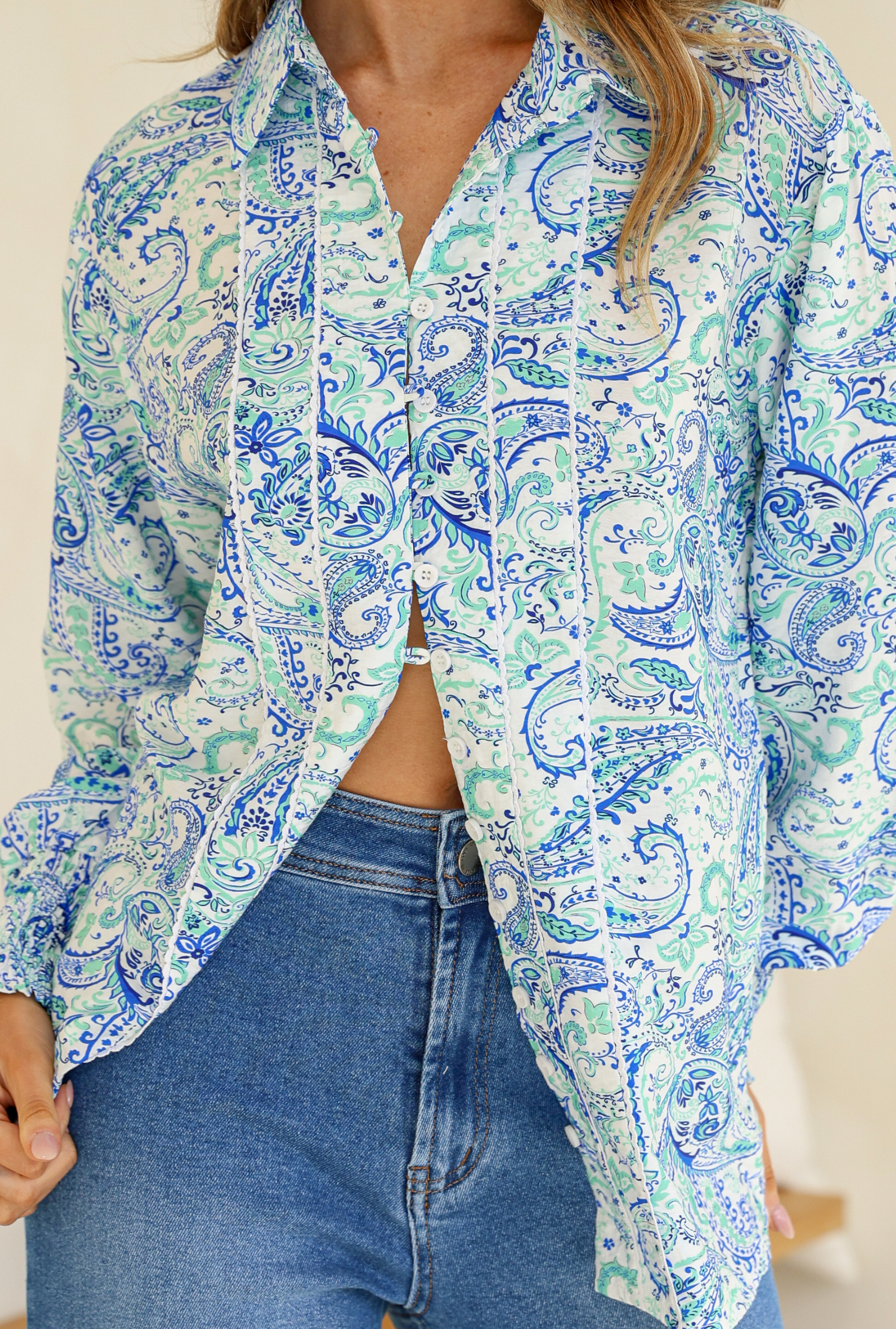 Paisley Shirt - Blue