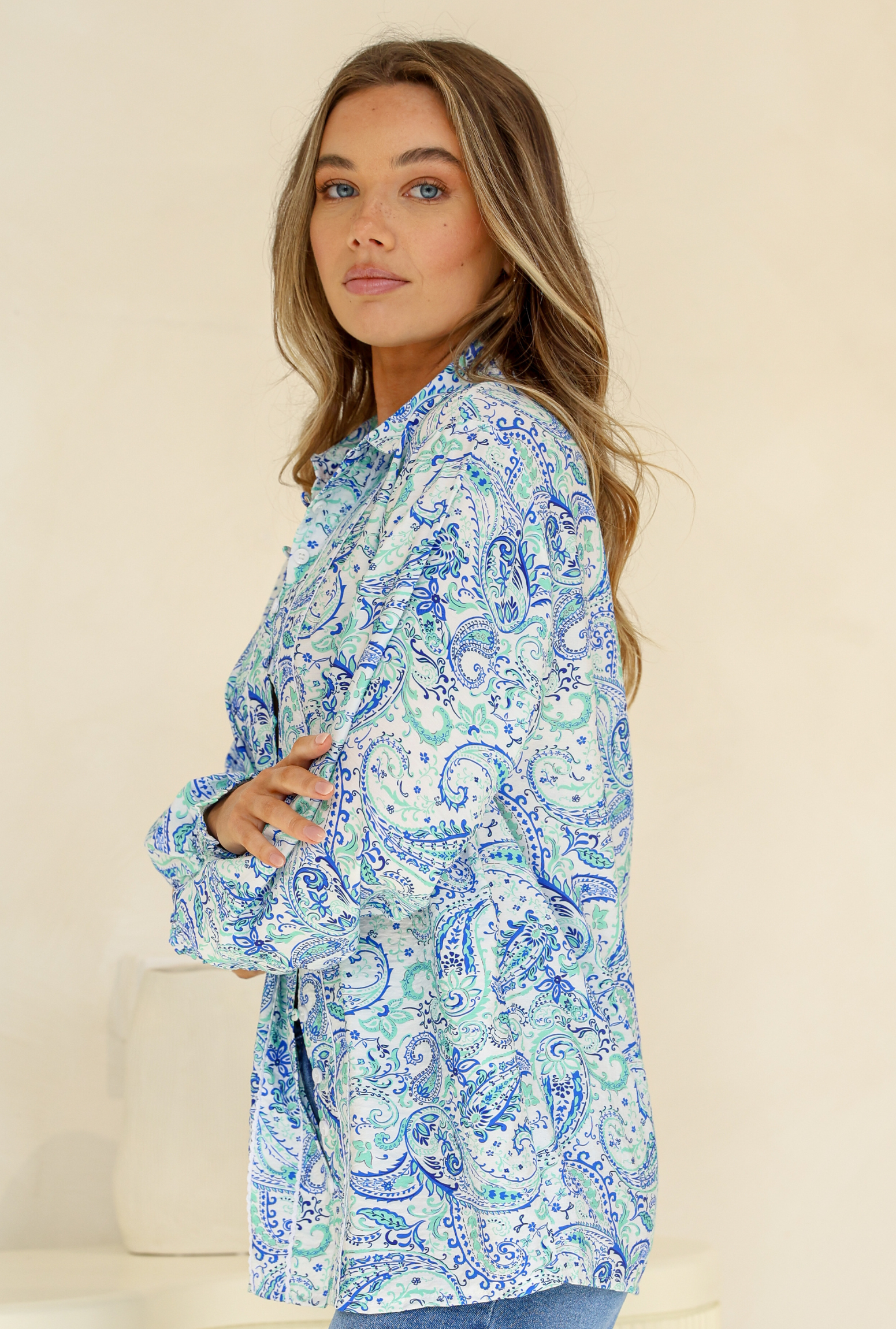 Paisley Shirt - Blue