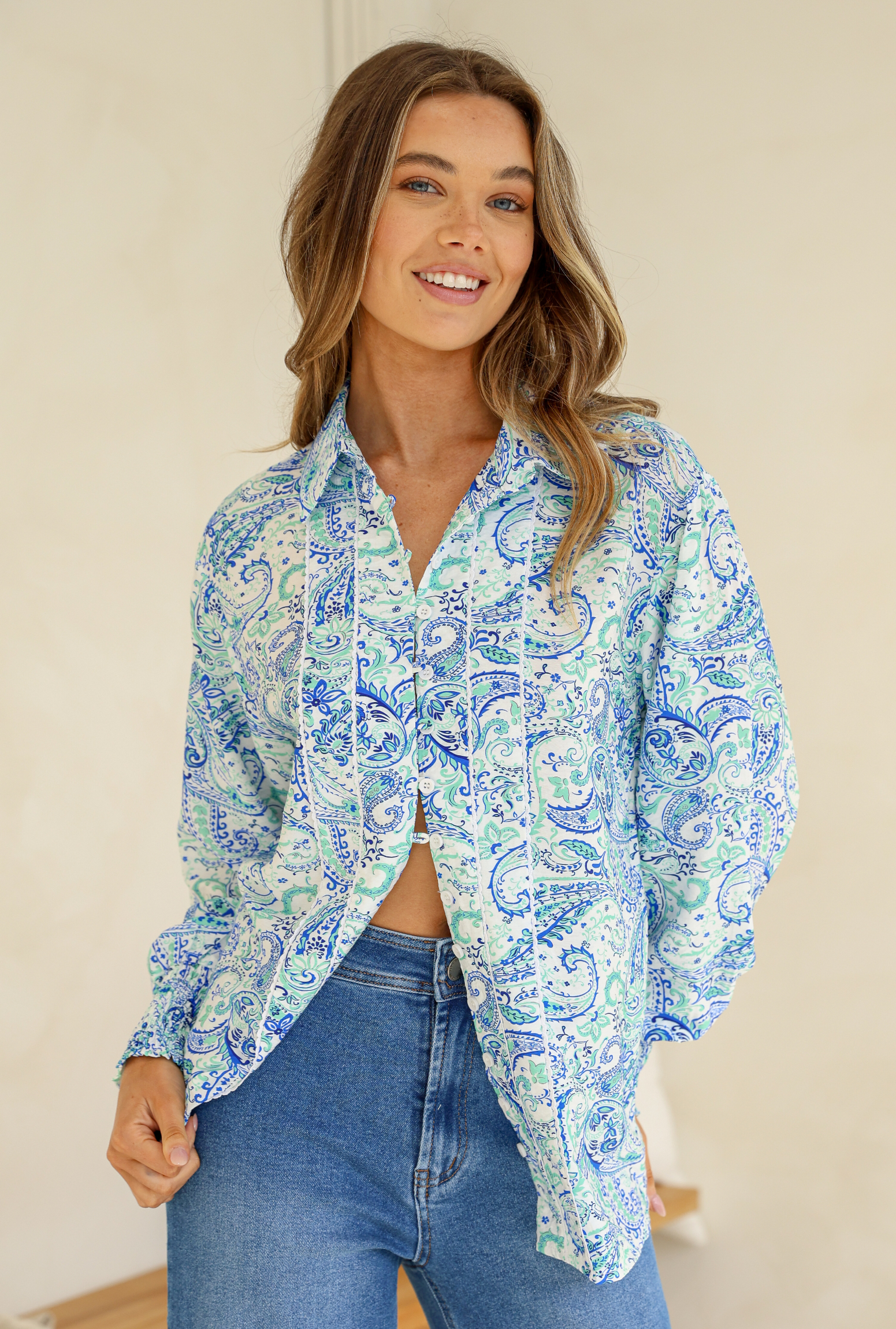 Paisley Shirt - Blue