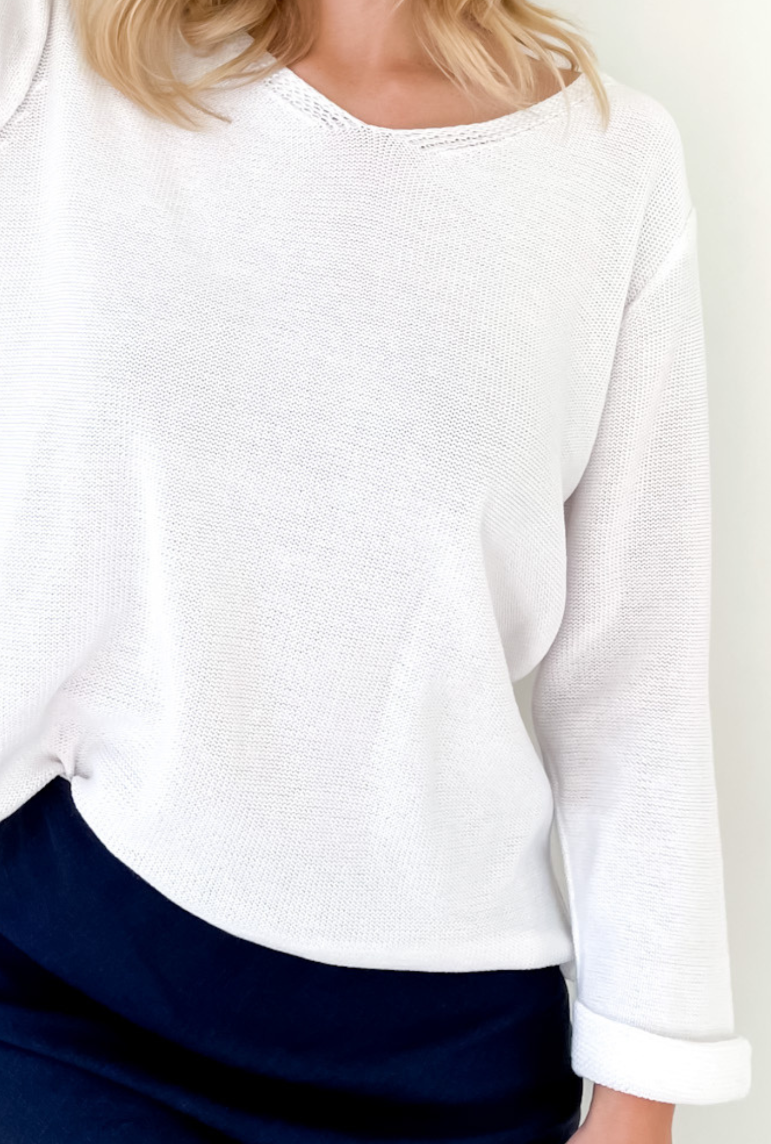 Billie Loop Knit - White