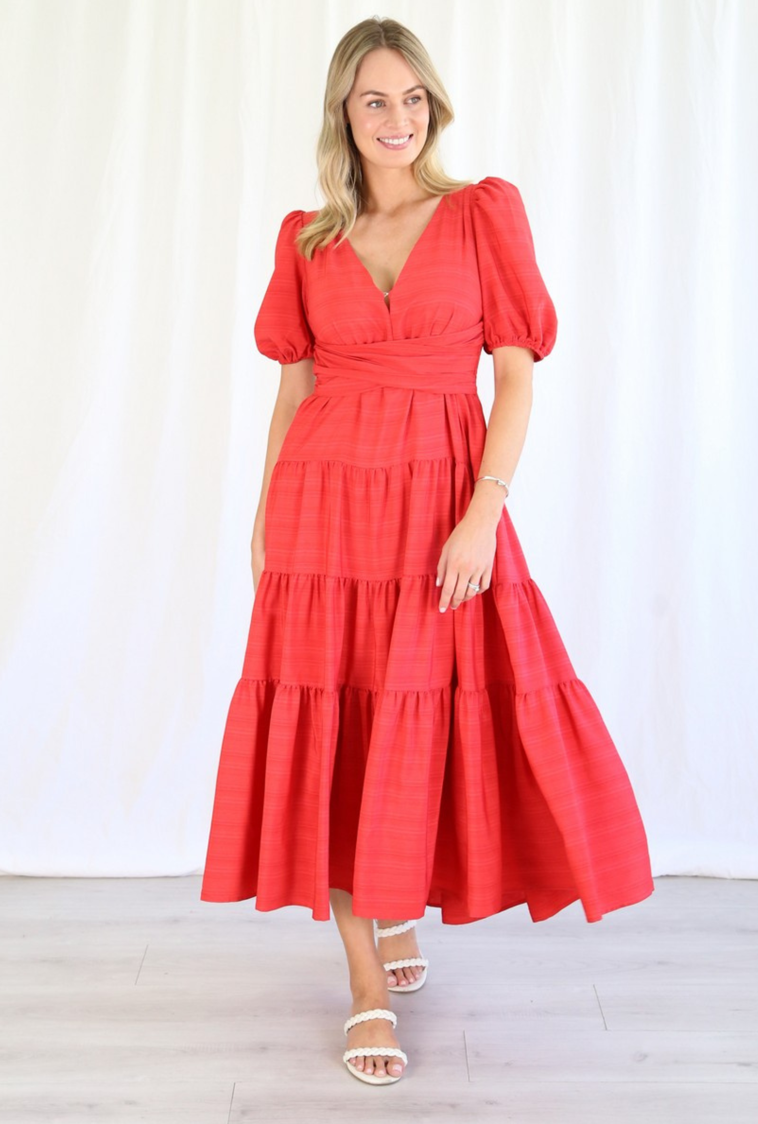 Brooklyn Midi Dress - Red