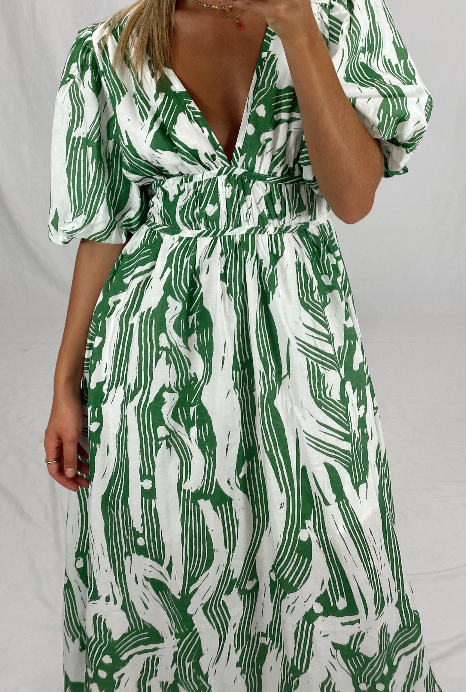 Ebby Midi Dress - Green