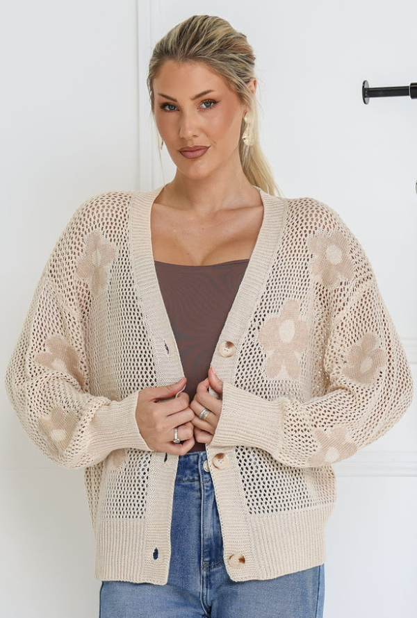 Boulevard Cardigan -Natural