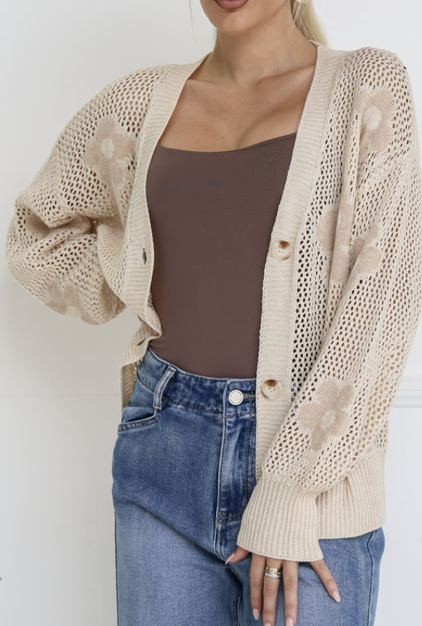 Boulevard Cardigan -Natural