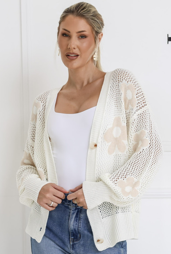 Boulevard Cardigan - White