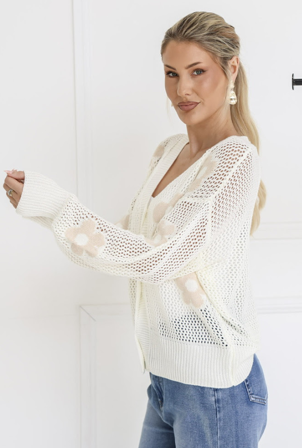 Boulevard Cardigan - White