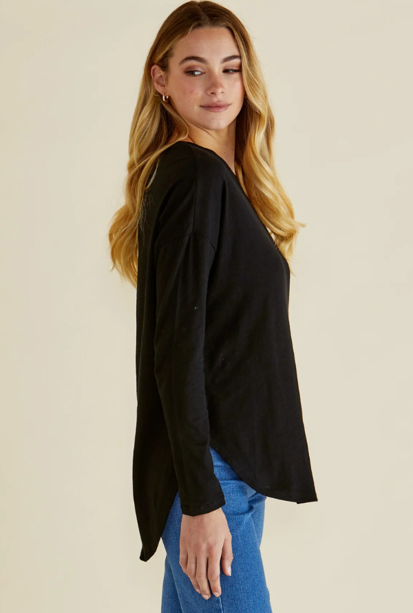 Megan L/S Top - Black