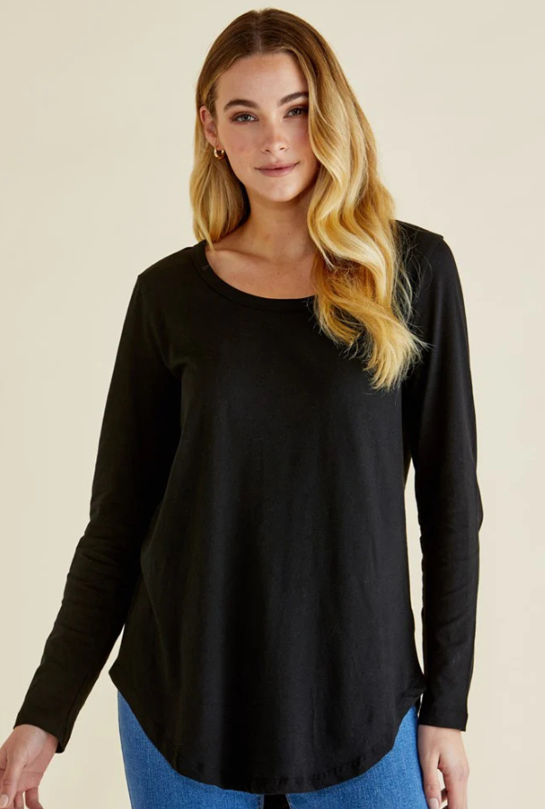 Megan L/S Top - Black