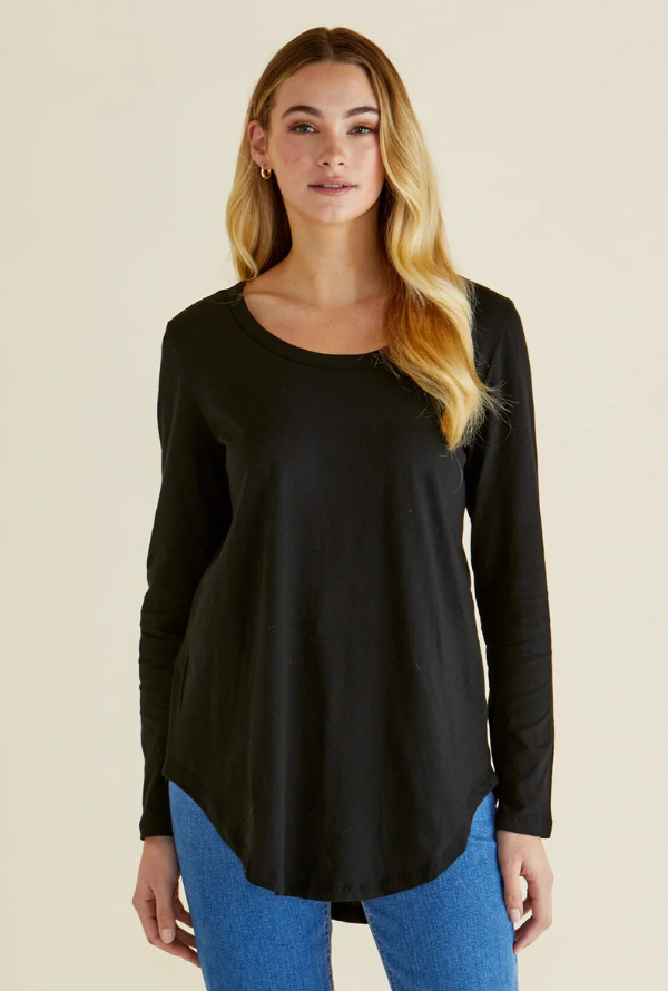 Megan L/S Top - Black