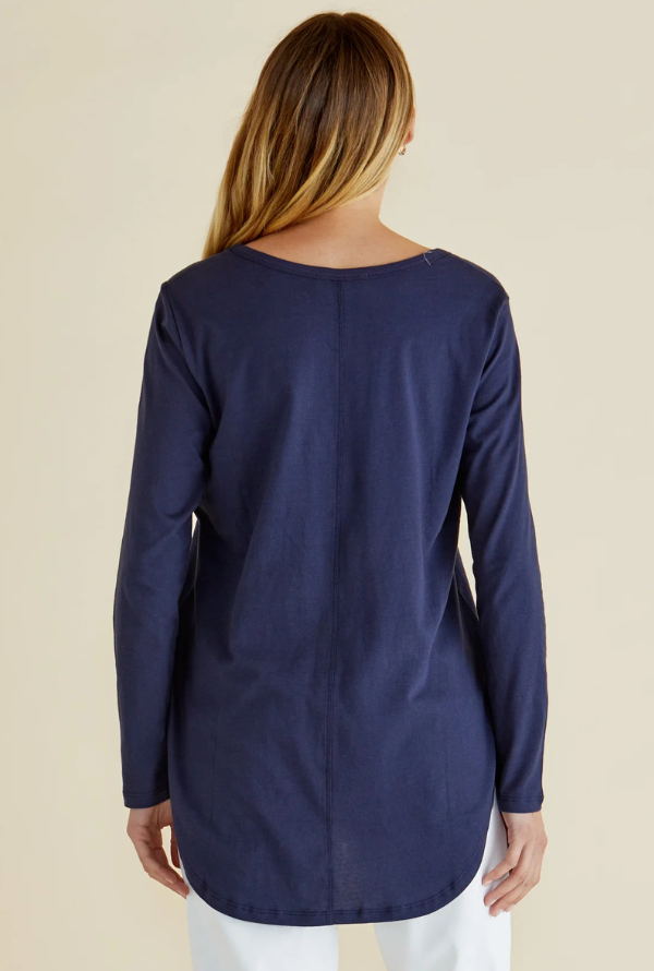 Megan L/S Top - Navy