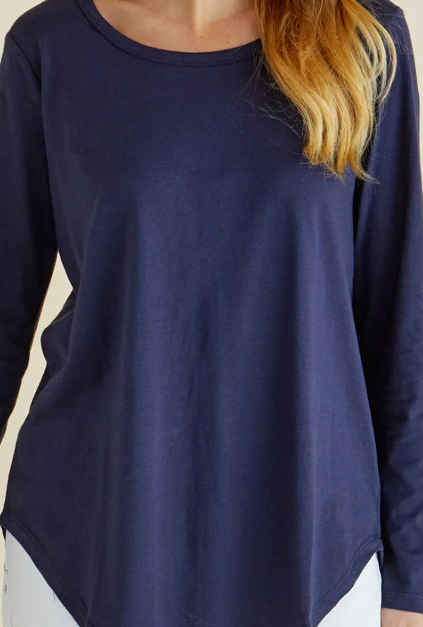 Megan L/S Top - Navy