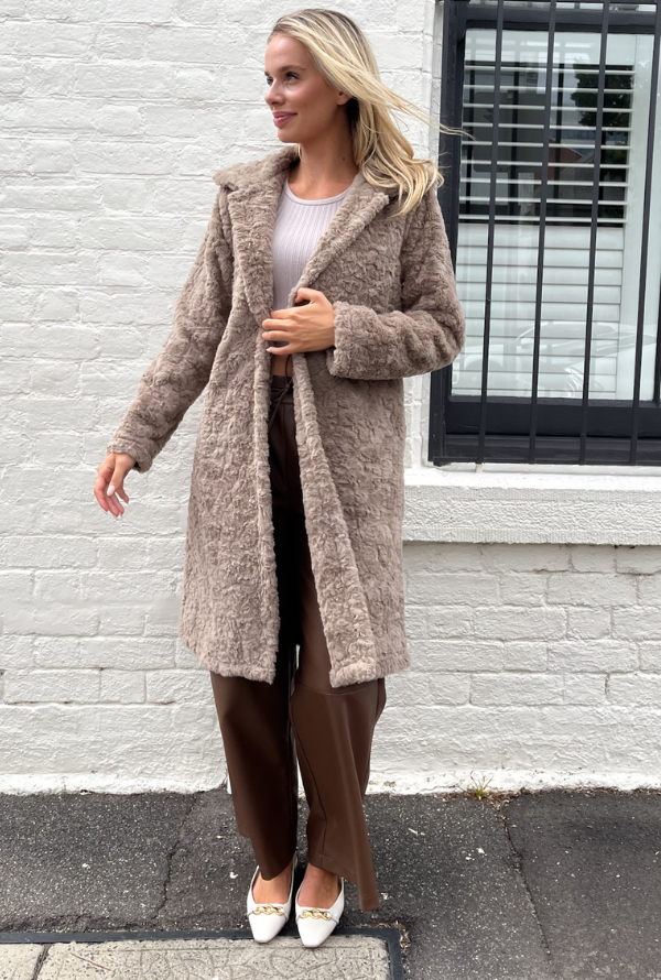 Charlie Teddy Coat - Light Mocha