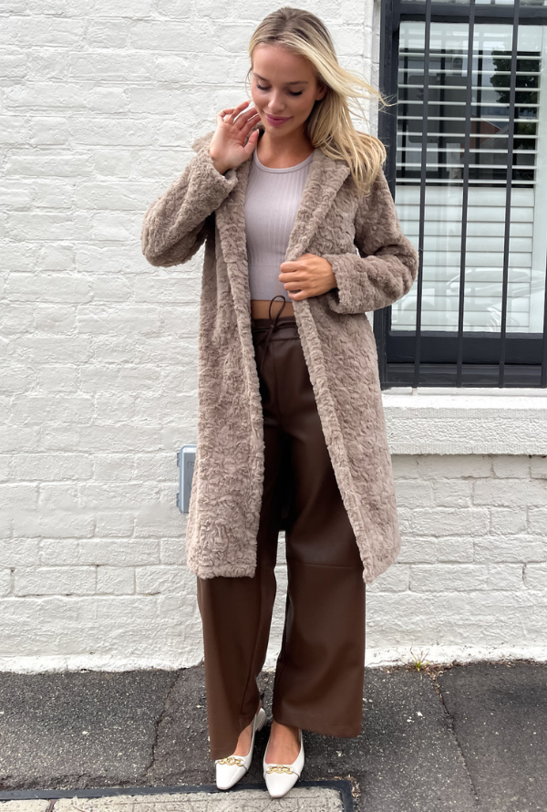Charlie Teddy Coat - Light Mocha