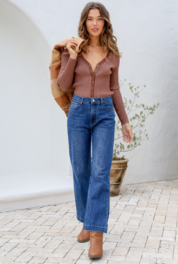Miley Jeans - Mid Dark Denim