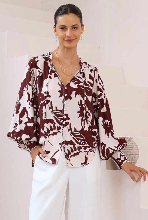 Tori Shirt - Burgundy