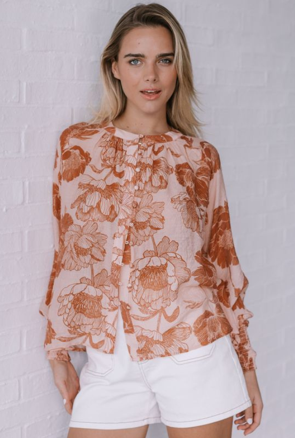 Malta Shirt - Blush / Tan