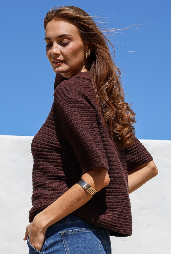Mollie Knit Top - Chocolate