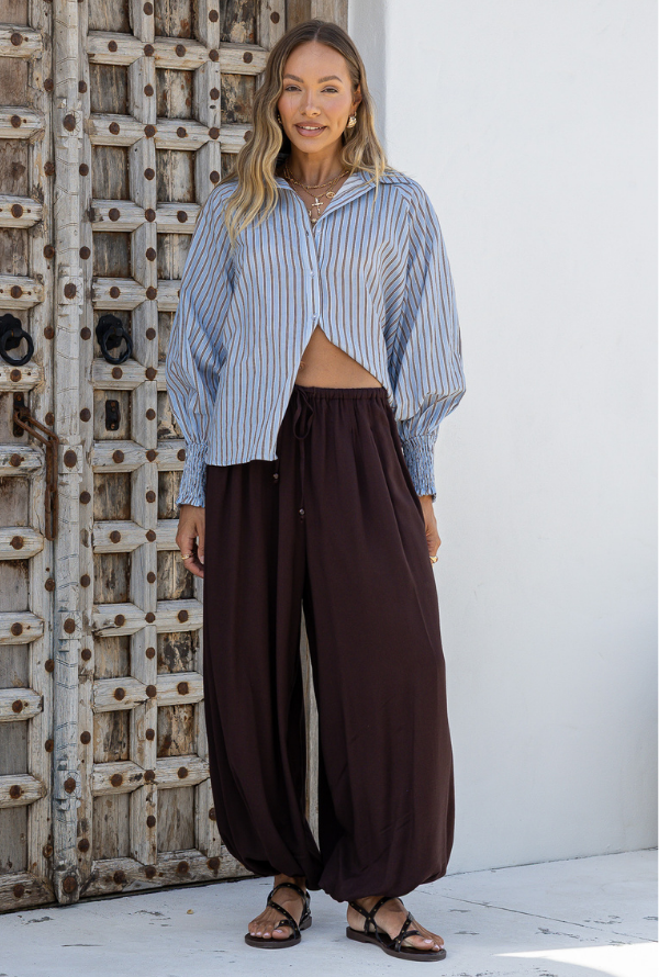 Havana Harem Pants - Chocolate