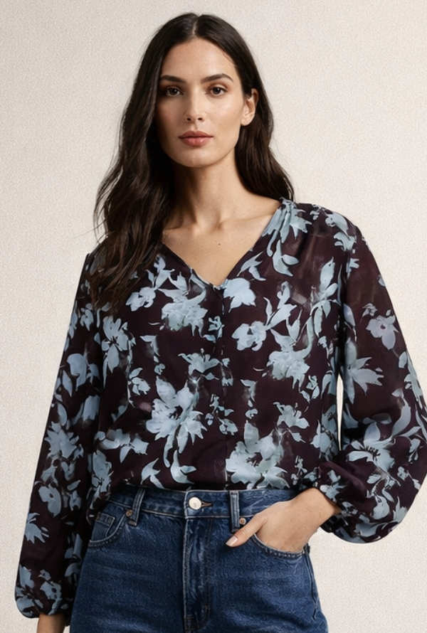 Minka Blouse - Chocolate