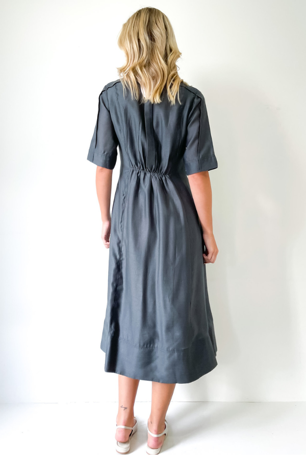 Harper Dress - Petrol Blue