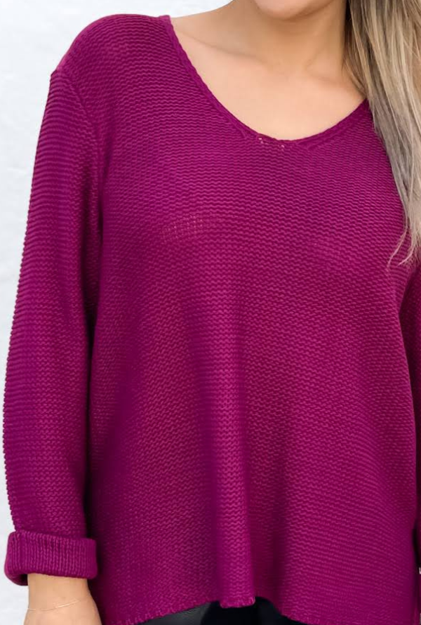 Maddy Knit - Burgundy