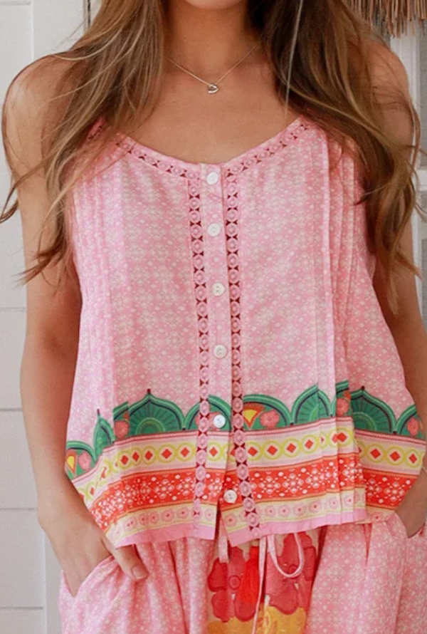 Capri Top - Blush