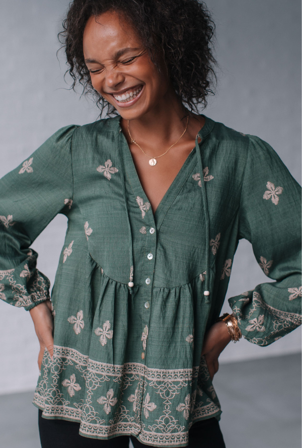 Eloise Blouse - Khaki